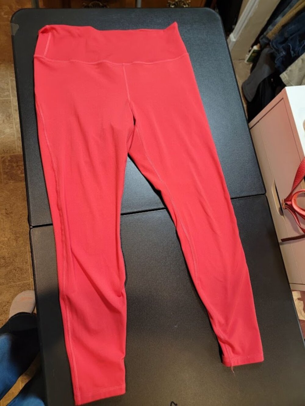 All in Motion Women's XL Coral Red High Rise Leggings Stretch Athletic Workout Y